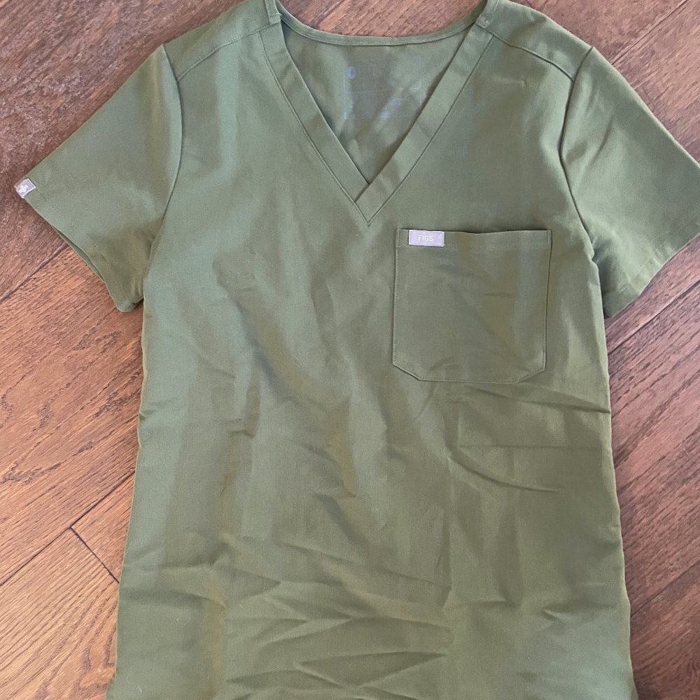 Catarina 1 pocket top - Dark Olive - XXS